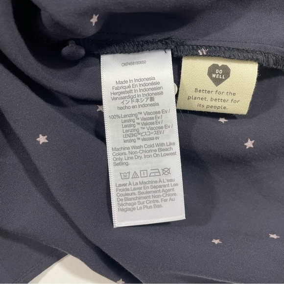 Madewell Alicia Long Sleeve Scoopneck Midi Dress Night Stars ND173 - Picture 6 of 9